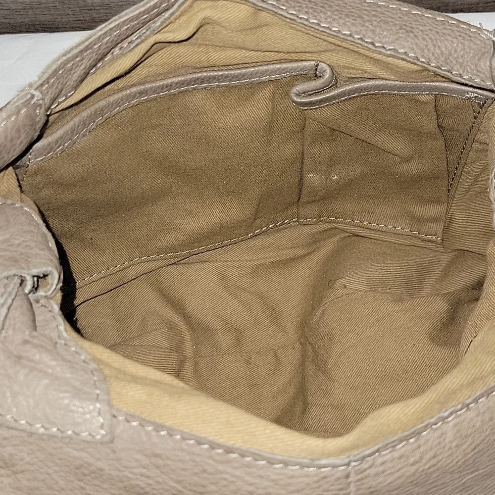 Cut & Paste for Anthropologie Studded Gray Leather Shoulder Bag